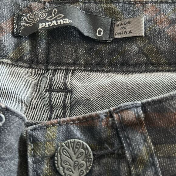 Prana Plaid Ankle Zip Jeans size 0 - Picture 4 of 9